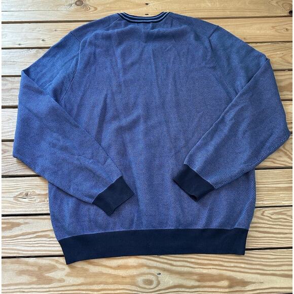 Brooks Brothers V Neck Sweater Size Large Men’s Blue Pullover - Picture 2 of 8